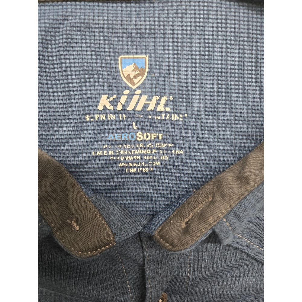 Kuhl Aerosoft Shirt Mens L Long Sleeve Button Up Blue Hiking Outdoor Casual - Picture 3 of 7